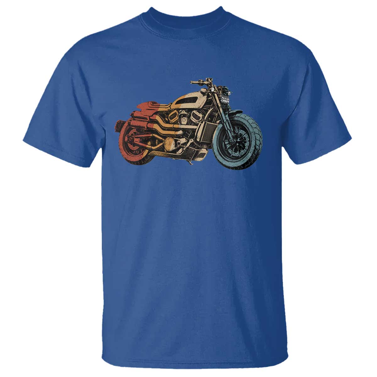 Vintage Motorcycle T Shirt Retro Rider Graphic Motorcycle Enthusiasts Bikers Club TS10 Royal Blue Print Your Wear