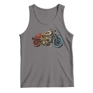 Vintage Motorcycle Tank Top Retro Rider Graphic Motorcycle Enthusiasts Bikers Club TS10 Deep Heather Print Your Wear