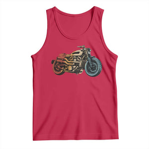 Vintage Motorcycle Tank Top Retro Rider Graphic Motorcycle Enthusiasts Bikers Club TS10 Red Print Your Wear