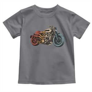 Vintage Motorcycle Toddler T Shirt Retro Rider Graphic Motorcycle Enthusiasts Bikers Club TS10 Charcoal Print Your Wear