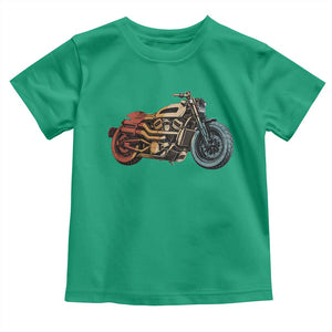 Vintage Motorcycle Toddler T Shirt Retro Rider Graphic Motorcycle Enthusiasts Bikers Club TS10 Irish Green Print Your Wear
