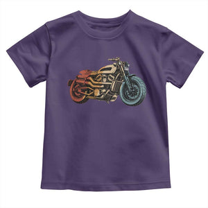 Vintage Motorcycle Toddler T Shirt Retro Rider Graphic Motorcycle Enthusiasts Bikers Club TS10 Purple Print Your Wear