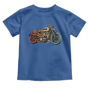 Vintage Motorcycle Toddler T Shirt Retro Rider Graphic Motorcycle Enthusiasts Bikers Club TS10 Royal Blue Print Your Wear