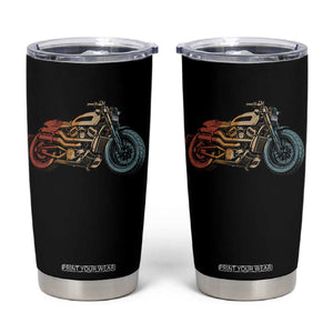 Vintage Motorcycle Tumbler Cup Retro Rider Graphic Motorcycle Enthusiasts Bikers Club TS10 Black Print Your Wear
