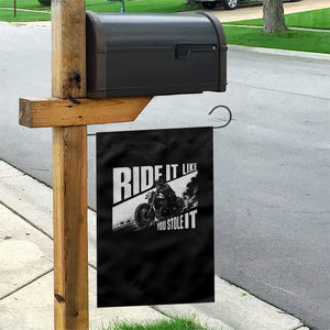 Ride It Like You Stole It Skeleton Biker Garden Flag Vintage Motorcycle Rider TS10 Print Your Wear