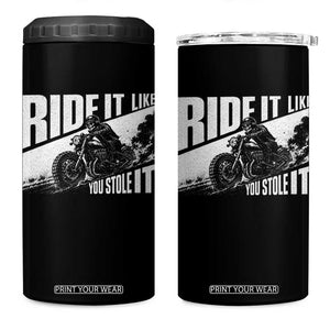 Ride It Like You Stole It Skeleton Biker 4 in 1 Can Cooler Tumbler Vintage Motorcycle Rider TS10 One Size: 16 oz Black Print Your Wear