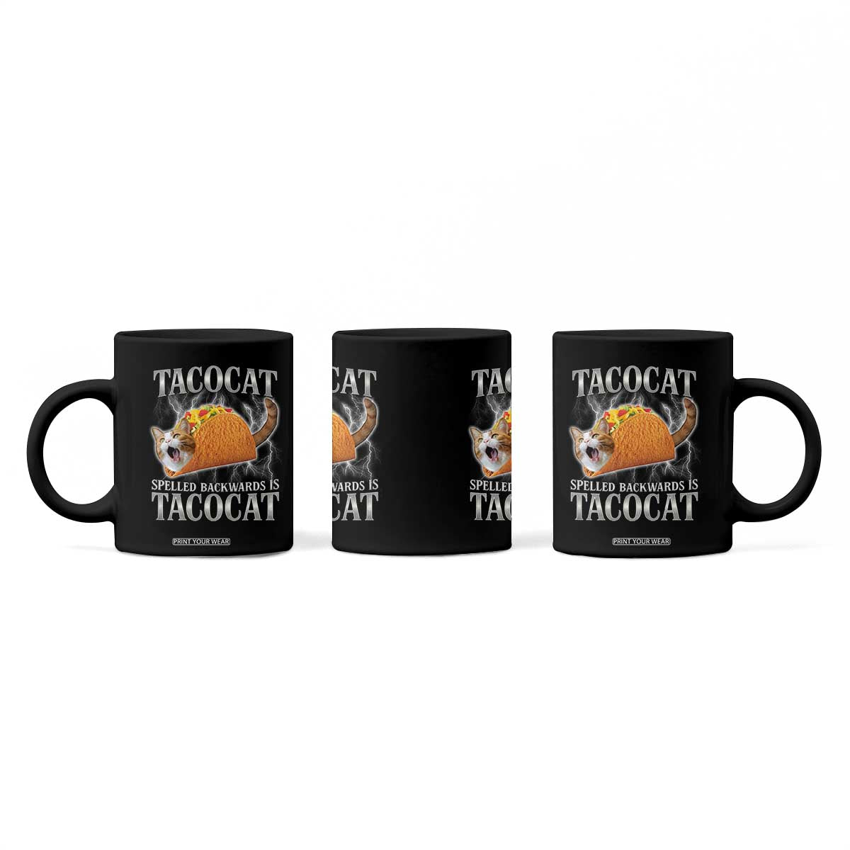 Tacocat Spelled Backwards Is Tacocat Coffee Mug Funny Cat Gift 90s Bootleg TS10 Print Your Wear