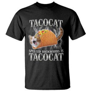 Tacocat Spelled Backwards Is Tacocat T Shirt Funny Cat Gift 90s Bootleg TS10 Black Print Your Wear