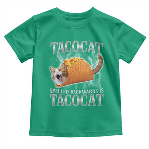 Tacocat Spelled Backwards Is Tacocat Toddler T Shirt Funny Cat Gift 90s Bootleg TS10 Irish Green Print Your Wear