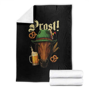Oktoberfest Horse Throw Blanket German Octoberfest Beer Prost Drinking TS10 Black Print Your Wear
