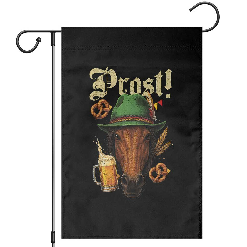 Oktoberfest Horse Garden Flag German Octoberfest Beer Prost Drinking TS10 Black Print Your Wear