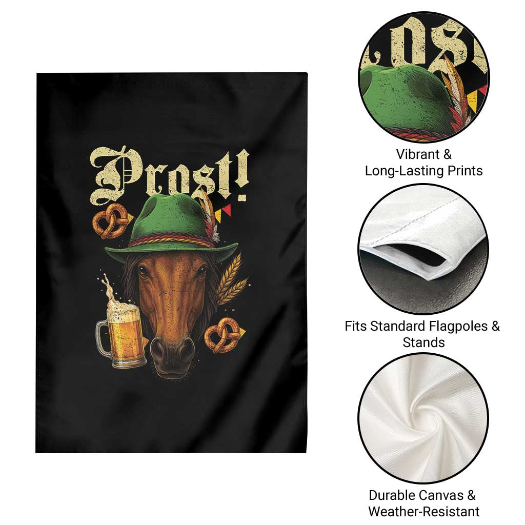 Oktoberfest Horse Garden Flag German Octoberfest Beer Prost Drinking TS10 Print Your Wear