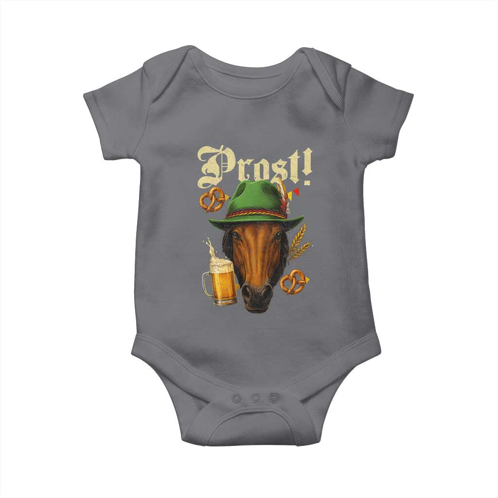 Oktoberfest Horse Baby Onesie German Octoberfest Beer Prost Drinking TS10 Charcoal Print Your Wear