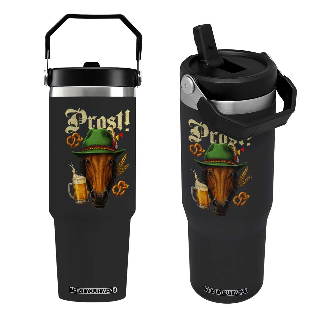 Oktoberfest Horse Flip Straw Tumbler German Octoberfest Beer Prost Drinking TS10 One Size: 30 oz Black Print Your Wear