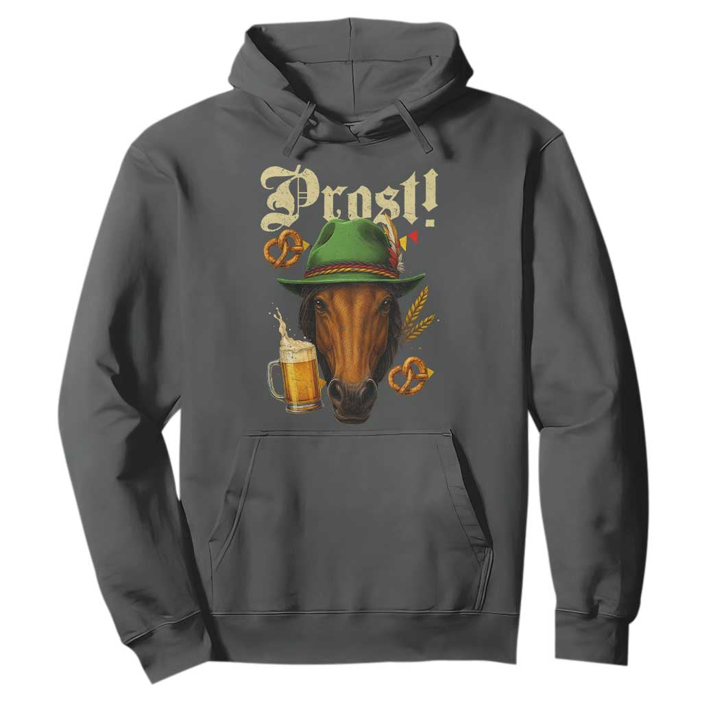 Oktoberfest Horse Hoodie German Octoberfest Beer Prost Drinking TS10 Dark Heather Print Your Wear