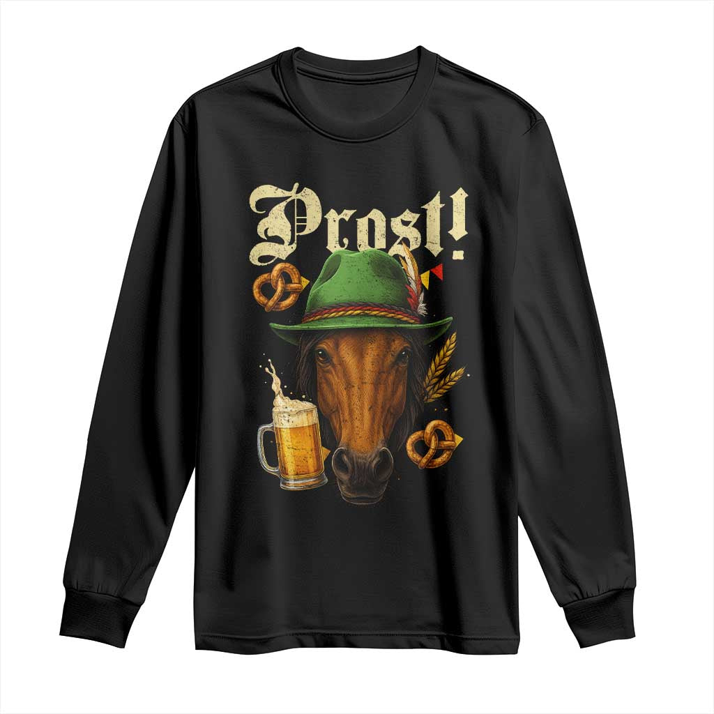 Oktoberfest Horse Long Sleeve Shirt German Octoberfest Beer Prost Drinking TS10 Black Print Your Wear