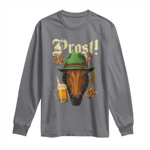 Oktoberfest Horse Long Sleeve Shirt German Octoberfest Beer Prost Drinking TS10 Charcoal Print Your Wear