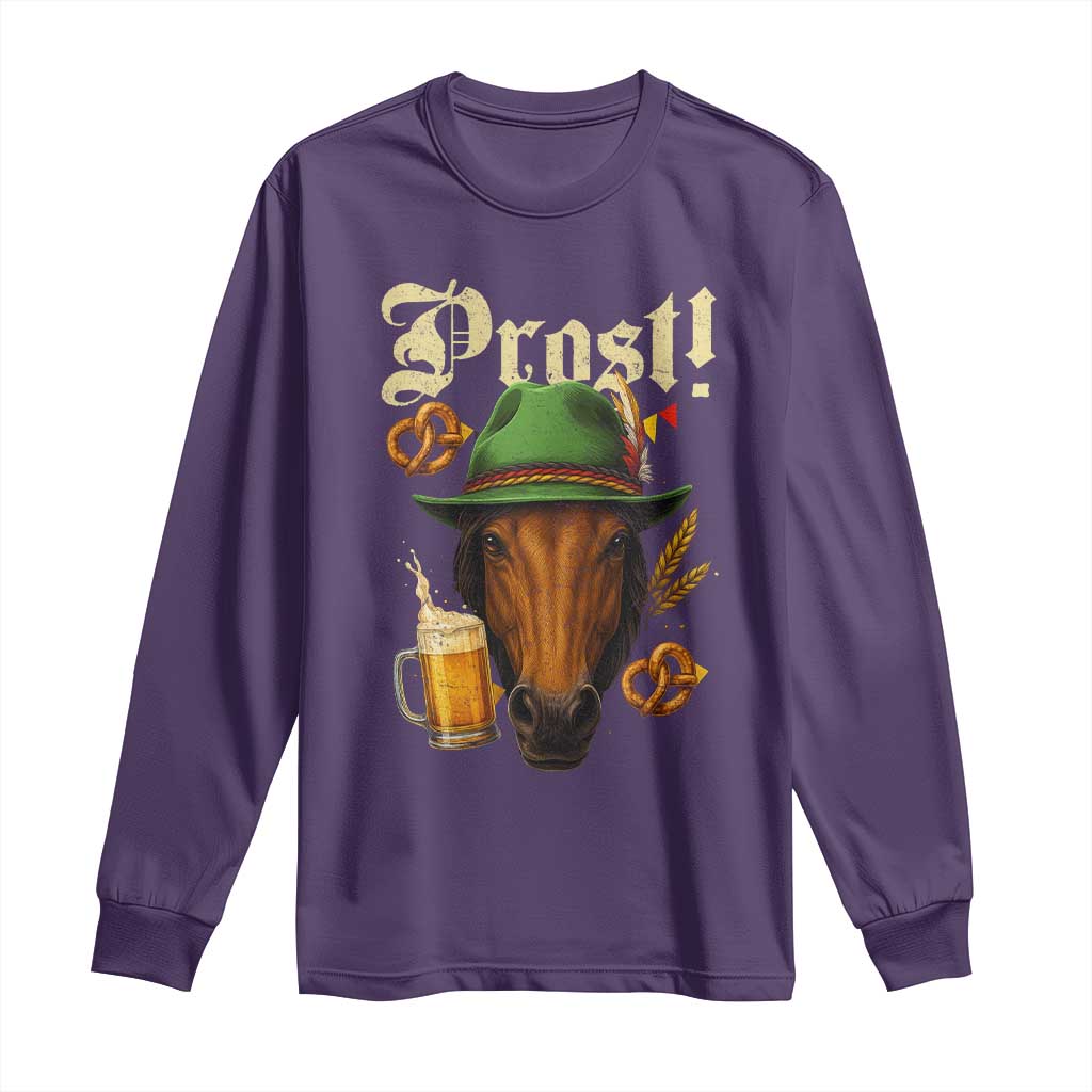 Oktoberfest Horse Long Sleeve Shirt German Octoberfest Beer Prost Drinking TS10 Purple Print Your Wear