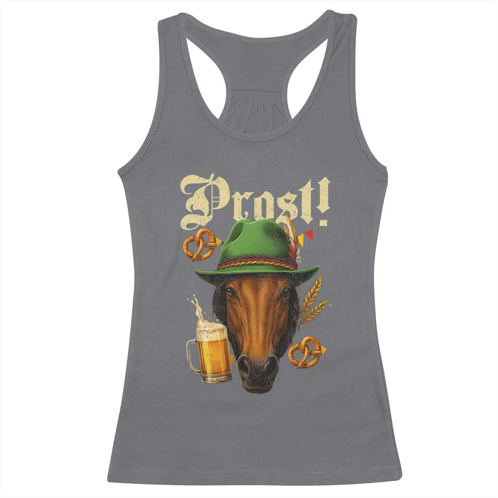 Oktoberfest Horse Racerback Tank Top German Octoberfest Beer Prost Drinking TS10 Charcoal Print Your Wear