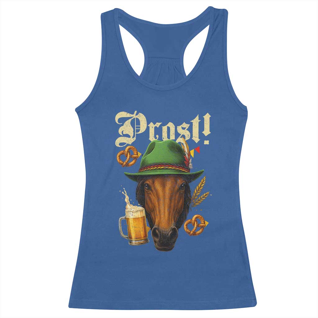 Oktoberfest Horse Racerback Tank Top German Octoberfest Beer Prost Drinking TS10 Royal Blue Print Your Wear