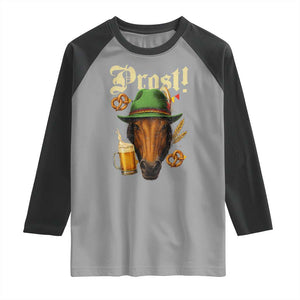 Oktoberfest Horse Raglan Shirt German Octoberfest Beer Prost Drinking TS10 Sport Gray Black Print Your Wear