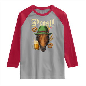 Oktoberfest Horse Raglan Shirt German Octoberfest Beer Prost Drinking TS10 Sport Gray Red Print Your Wear