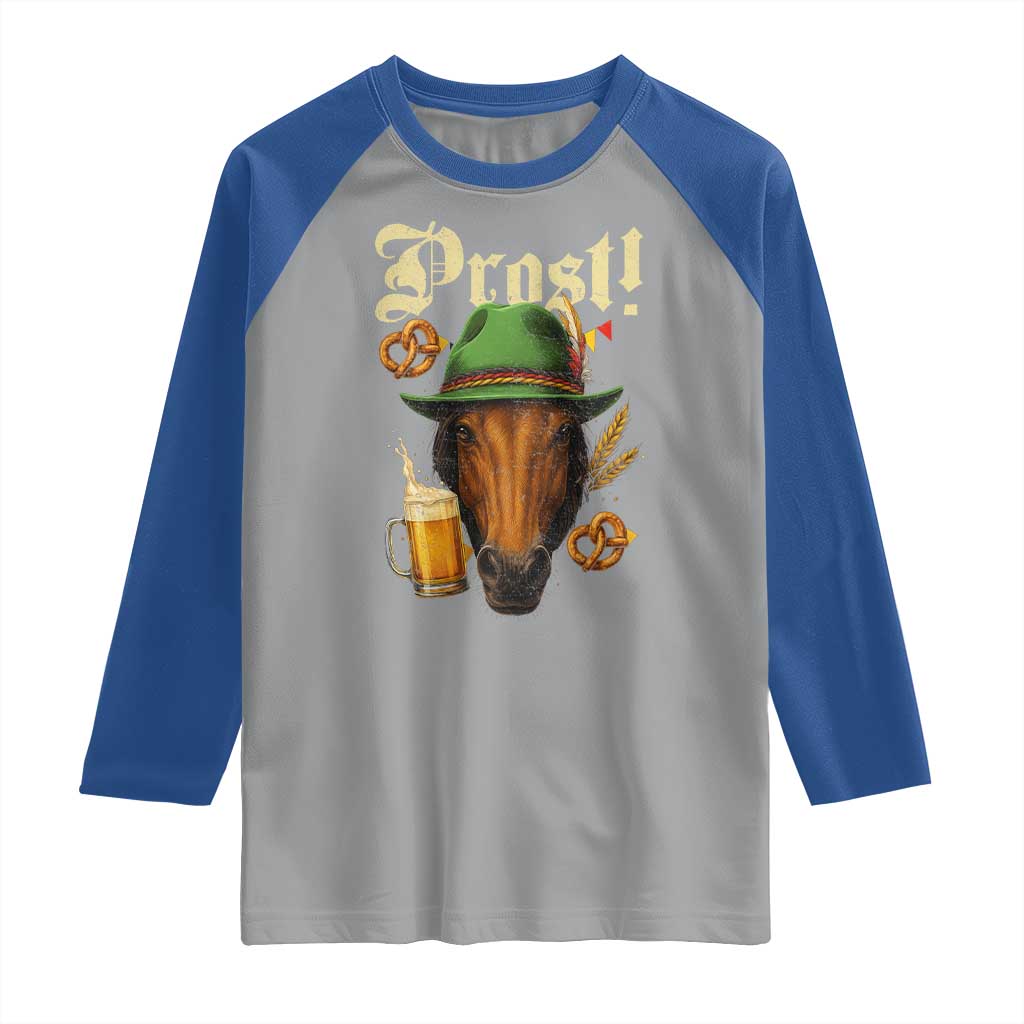 Oktoberfest Horse Raglan Shirt German Octoberfest Beer Prost Drinking TS10 Sport Gray Royal Print Your Wear