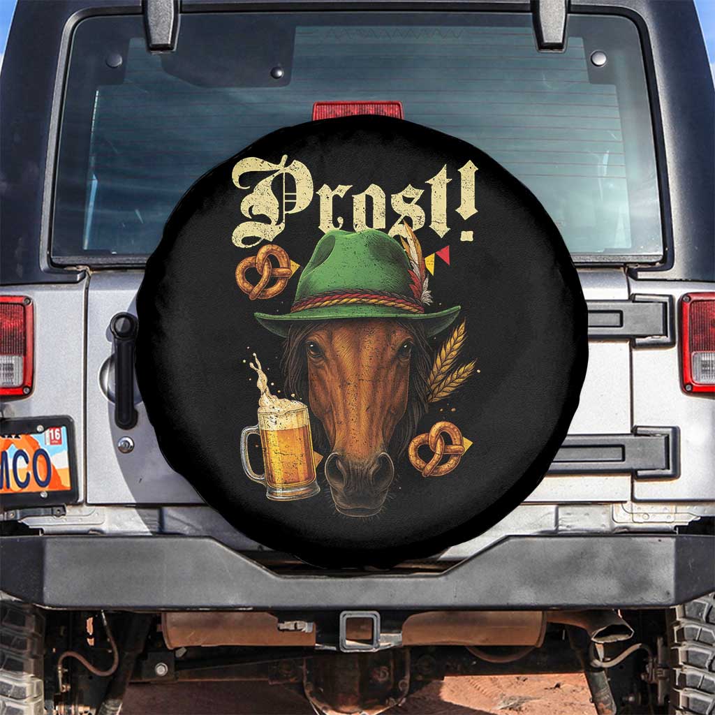 Oktoberfest Horse Spare Tire Cover German Octoberfest Beer Prost Drinking TS10 No hole Black Print Your Wear