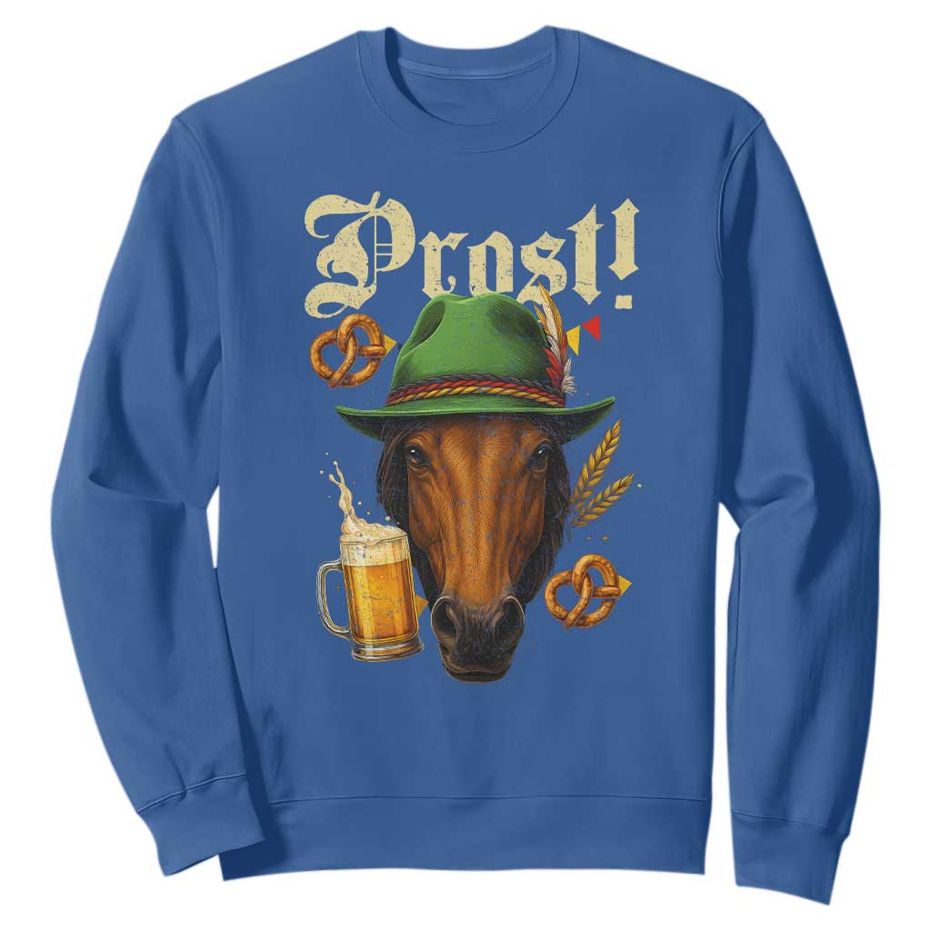 Oktoberfest Horse Sweatshirt German Octoberfest Beer Prost Drinking TS10 Royal Blue Print Your Wear