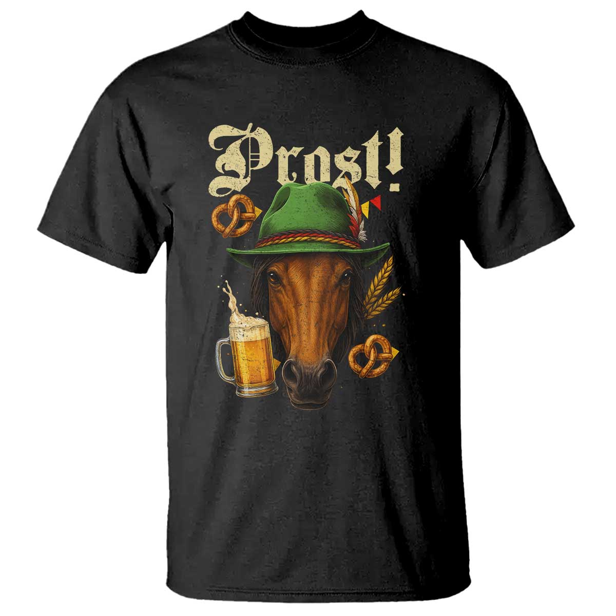 Oktoberfest Horse T Shirt German Octoberfest Beer Prost Drinking TS10 Black Print Your Wear