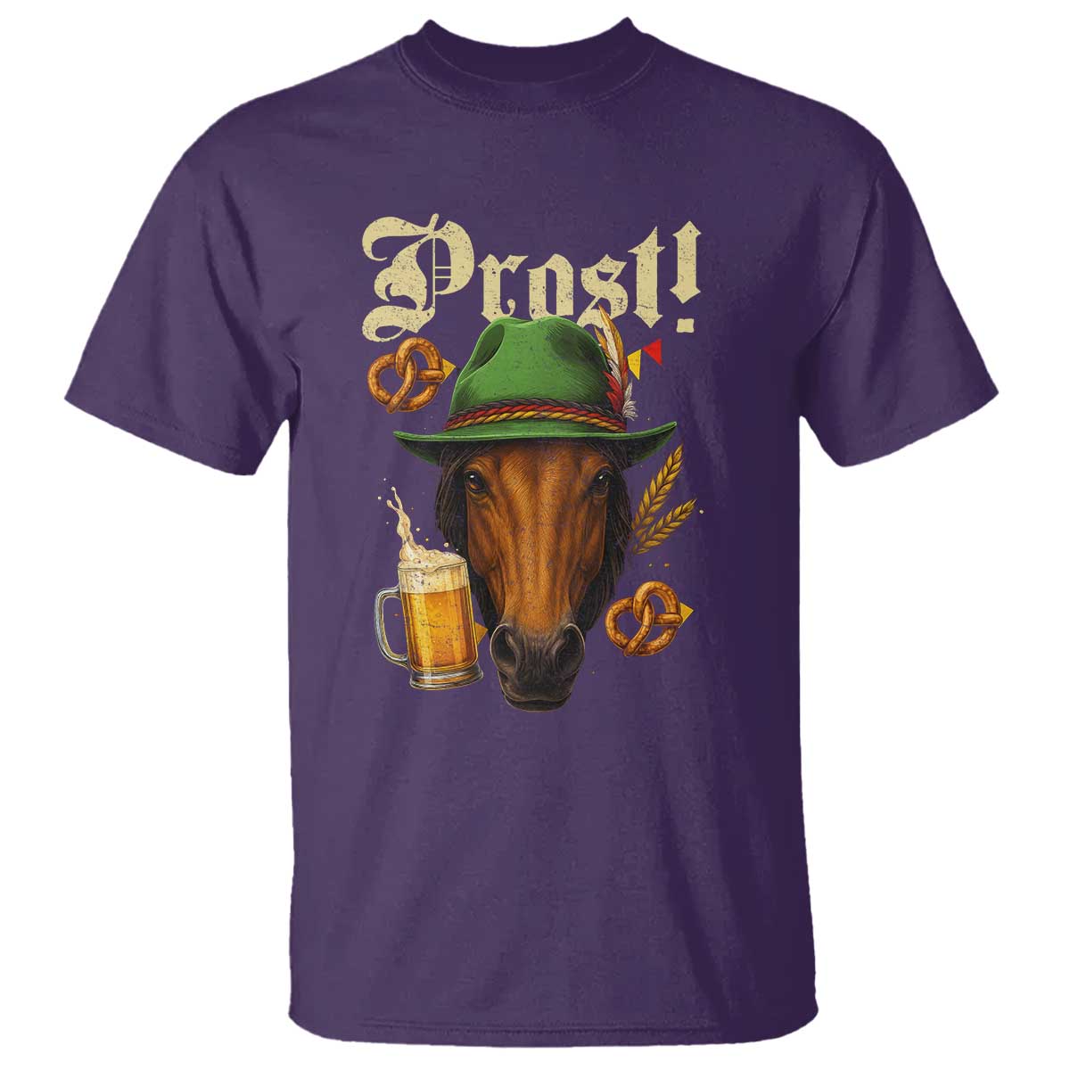 Oktoberfest Horse T Shirt German Octoberfest Beer Prost Drinking TS10 Purple Print Your Wear