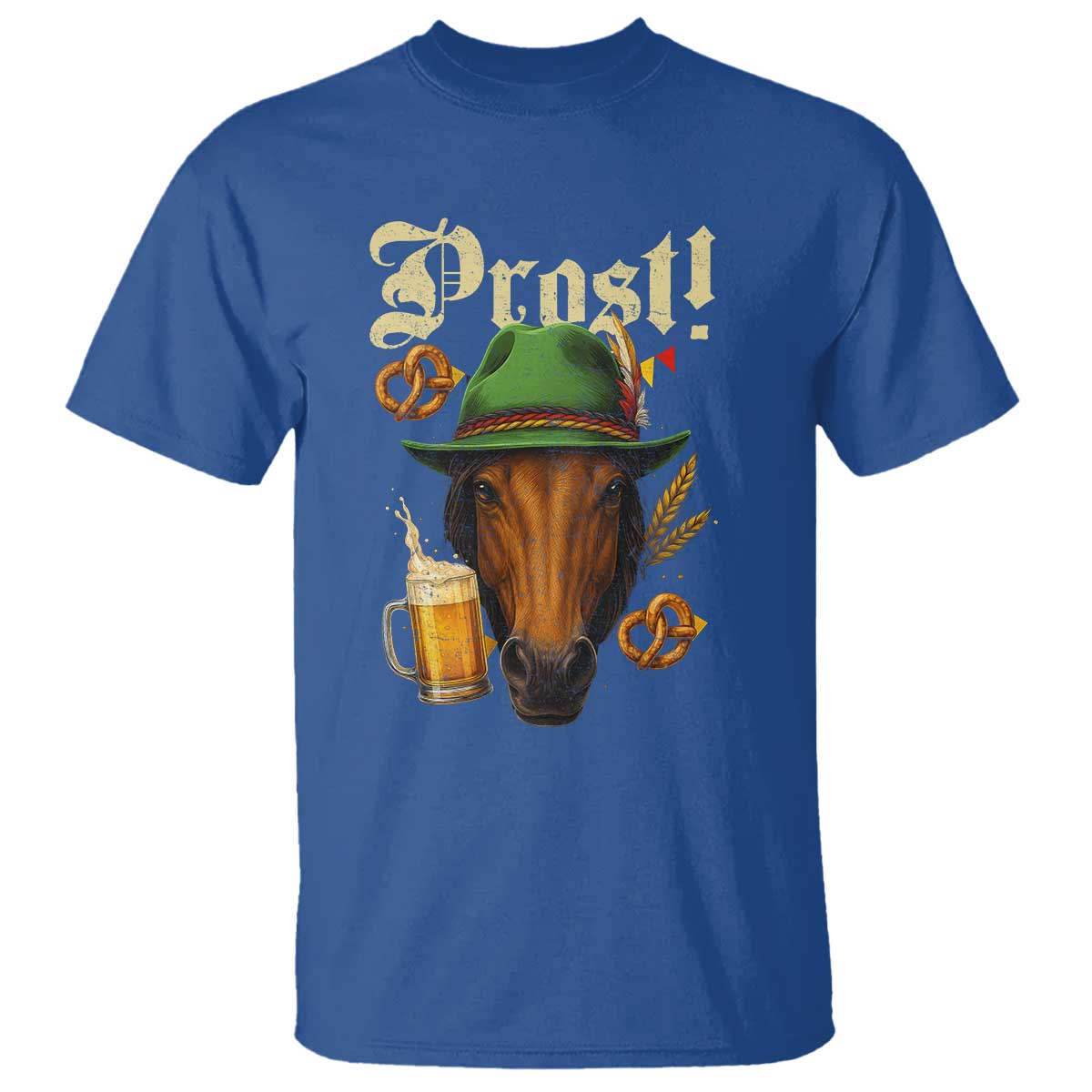 Oktoberfest Horse T Shirt German Octoberfest Beer Prost Drinking TS10 Royal Blue Print Your Wear