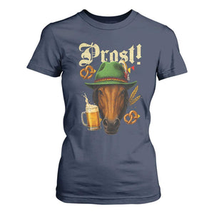 Oktoberfest Horse T Shirt For Women German Octoberfest Beer Prost Drinking TS10 Navy Print Your Wear
