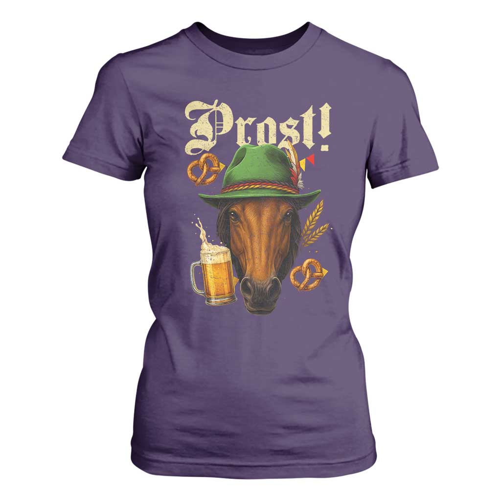 Oktoberfest Horse T Shirt For Women German Octoberfest Beer Prost Drinking TS10 Purple Print Your Wear