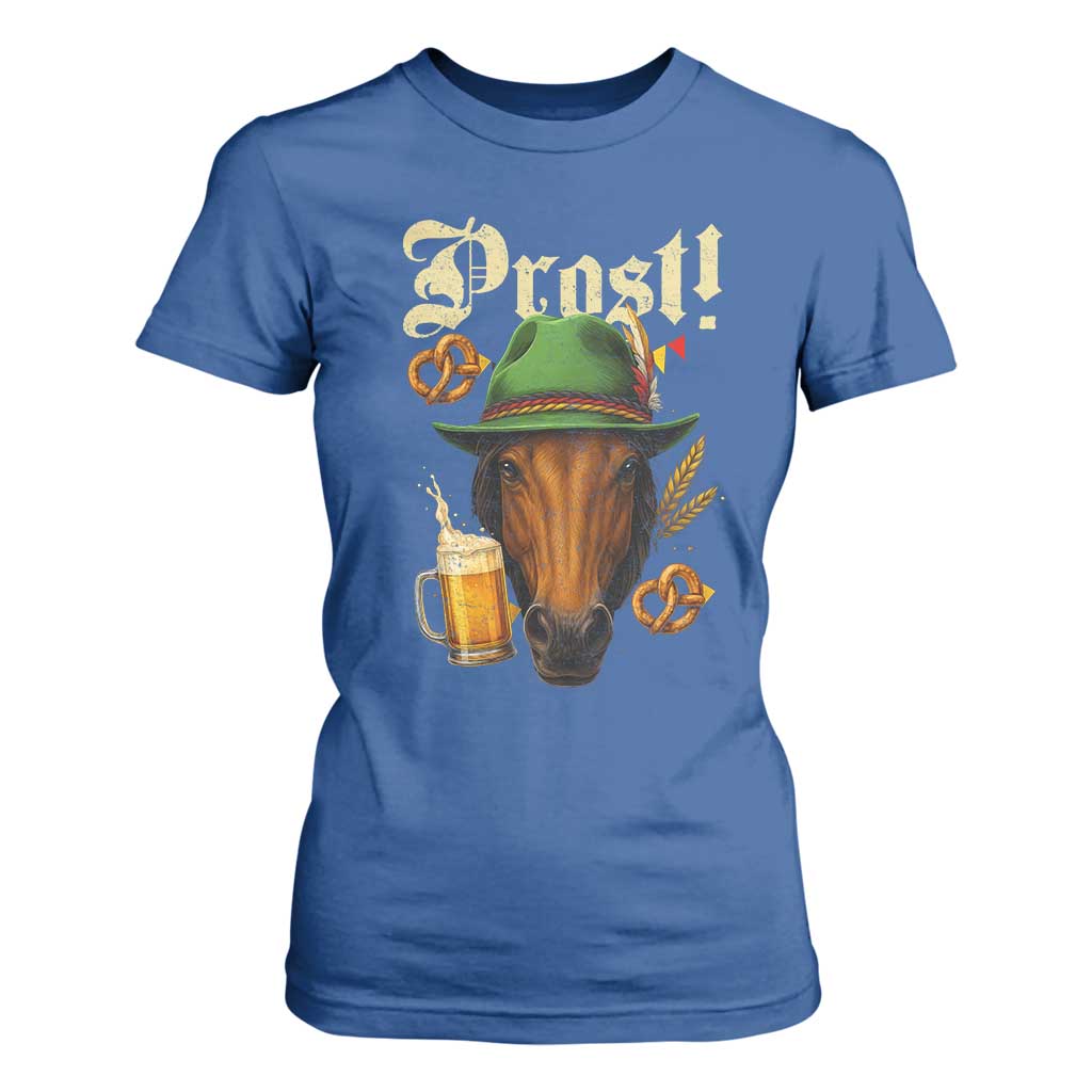 Oktoberfest Horse T Shirt For Women German Octoberfest Beer Prost Drinking TS10 Royal Blue Print Your Wear