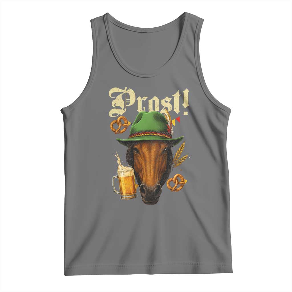 Oktoberfest Horse Tank Top German Octoberfest Beer Prost Drinking TS10 Black Heather Print Your Wear