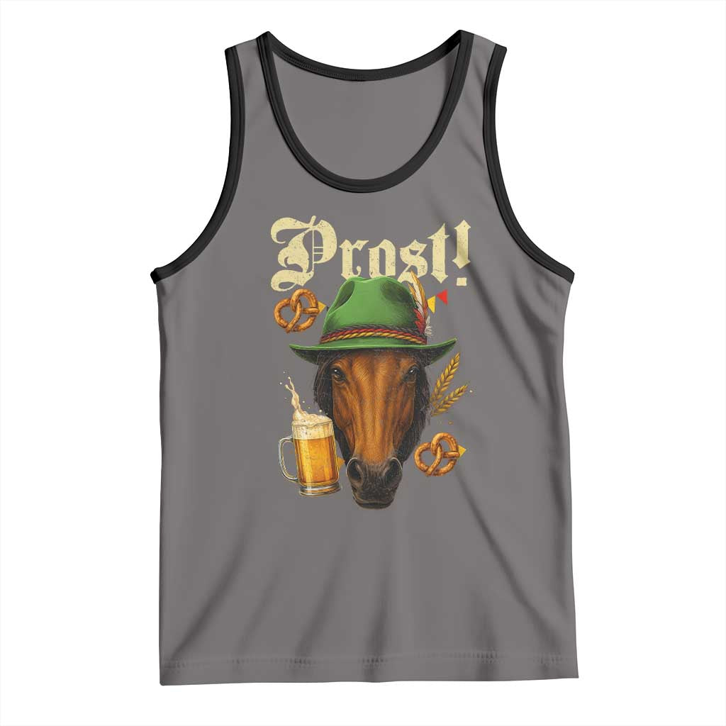 Oktoberfest Horse Tank Top German Octoberfest Beer Prost Drinking TS10 Deep Heather Black Print Your Wear