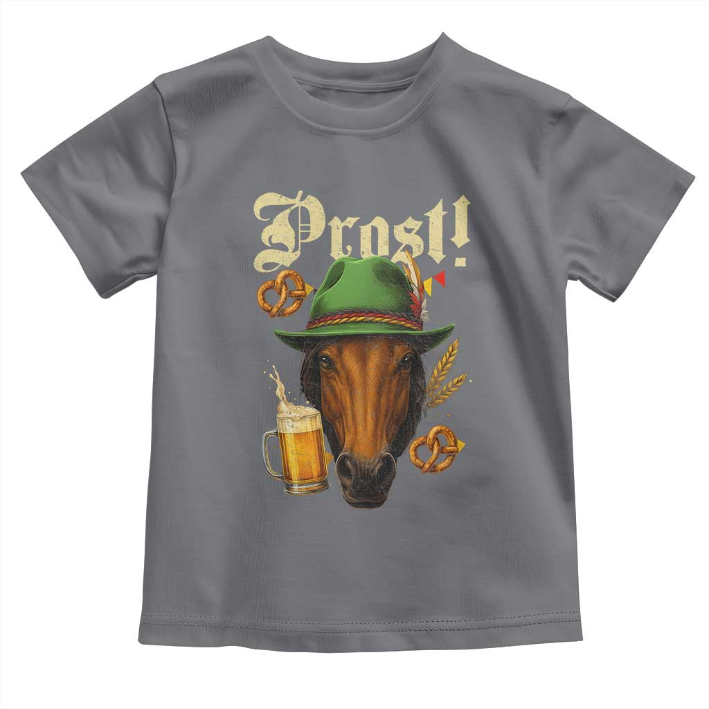 Oktoberfest Horse Toddler T Shirt German Octoberfest Beer Prost Drinking TS10 Charcoal Print Your Wear