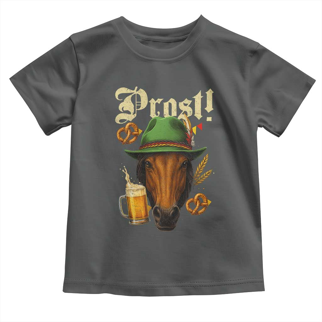 Oktoberfest Horse Toddler T Shirt German Octoberfest Beer Prost Drinking TS10 Dark Heather Print Your Wear
