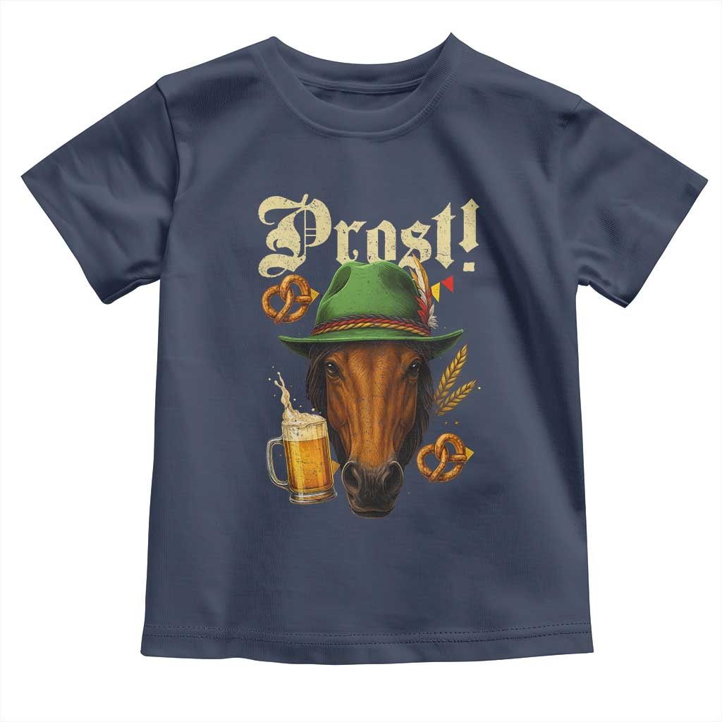 Oktoberfest Horse Toddler T Shirt German Octoberfest Beer Prost Drinking TS10 Navy Print Your Wear