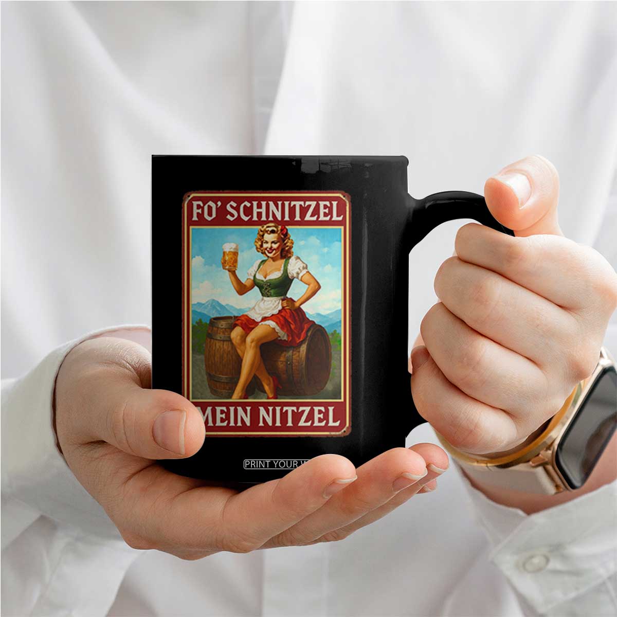 Funny Oktoberfest Coffee Mug German Octoberfest Matching Drinking Beer Pun Up Girl TS10 Print Your Wear