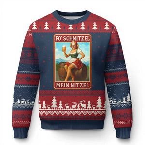 Funny Oktoberfest Ugly Christmas Sweater German Octoberfest Matching Drinking Beer Pun Up Girl TS10 Navy Red Print Your Wear