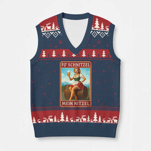 Funny Oktoberfest V-Neck Knit Sweater Vest German Octoberfest Matching Drinking Beer Pun Up Girl TS10 Navy Red Print Your Wear