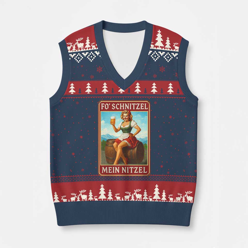 Funny Oktoberfest V-Neck Knit Sweater Vest German Octoberfest Matching Drinking Beer Pun Up Girl TS10 Navy Red Print Your Wear