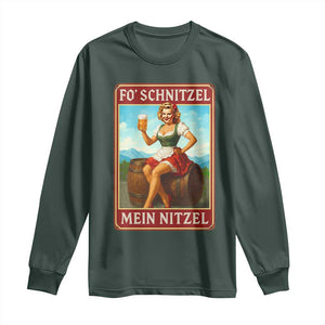 Funny Oktoberfest Long Sleeve Shirt German Octoberfest Matching Drinking Beer Pun Up Girl TS10 Dark Forest Green Print Your Wear