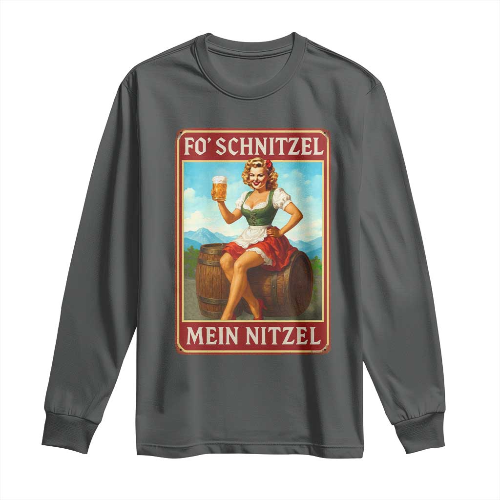Funny Oktoberfest Long Sleeve Shirt German Octoberfest Matching Drinking Beer Pun Up Girl TS10 Dark Heather Print Your Wear