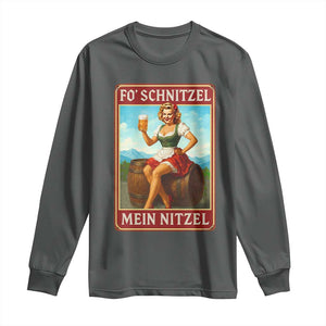 Funny Oktoberfest Long Sleeve Shirt German Octoberfest Matching Drinking Beer Pun Up Girl TS10 Dark Heather Print Your Wear
