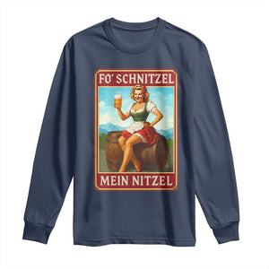 Funny Oktoberfest Long Sleeve Shirt German Octoberfest Matching Drinking Beer Pun Up Girl TS10 Navy Print Your Wear