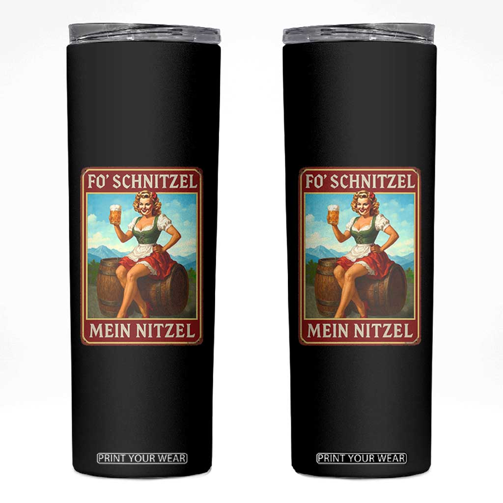 Funny Oktoberfest Skinny Tumbler German Octoberfest Matching Drinking Beer Pun Up Girl TS10 Black Print Your Wear
