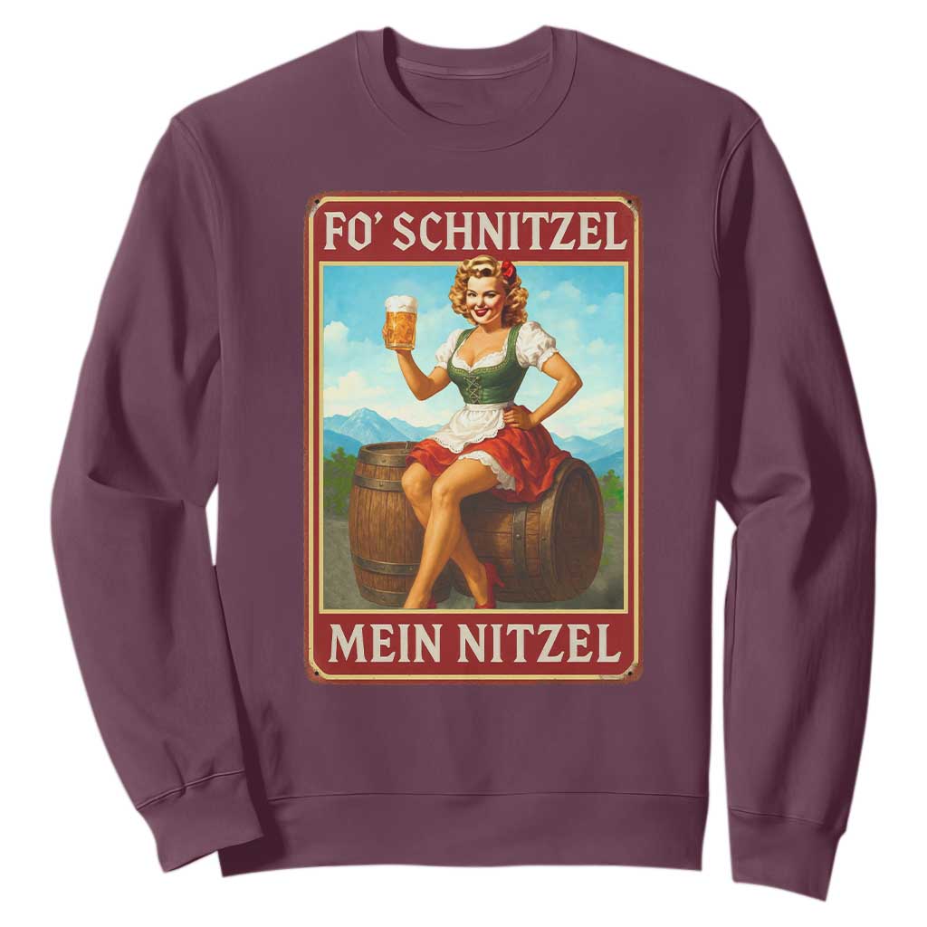 Funny Oktoberfest Sweatshirt German Octoberfest Matching Drinking Beer Pun Up Girl TS10 Maroon Print Your Wear